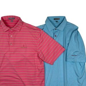 Peter Millar Summer Comfort Polo Bundle M True North Golf Stripe Performance Lot